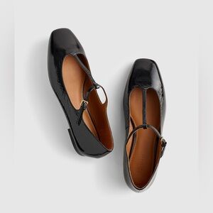 Madewell NWOB The Mylie T-Strap Flat in Leather NX047